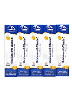 SUNRISE Glutathione 500mg With Vitamin C for Brighter Skin- 20 Effervescent Tablets | Pack of 5  - Image 1