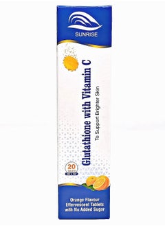 SUNRISE Glutathione 500mg With Vitamin C for Brighter Skin- 20 Effervescent Tablets | Pack of 5  - Image 3