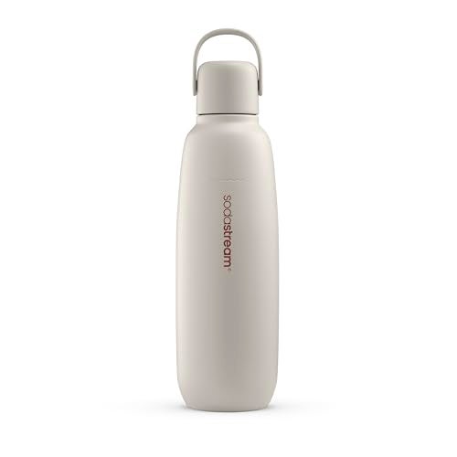 sodastream Fizz & Go Cool - All Metal Bottle (Sand) Carbonating Bottle Capacity, 0.9L - Image 1