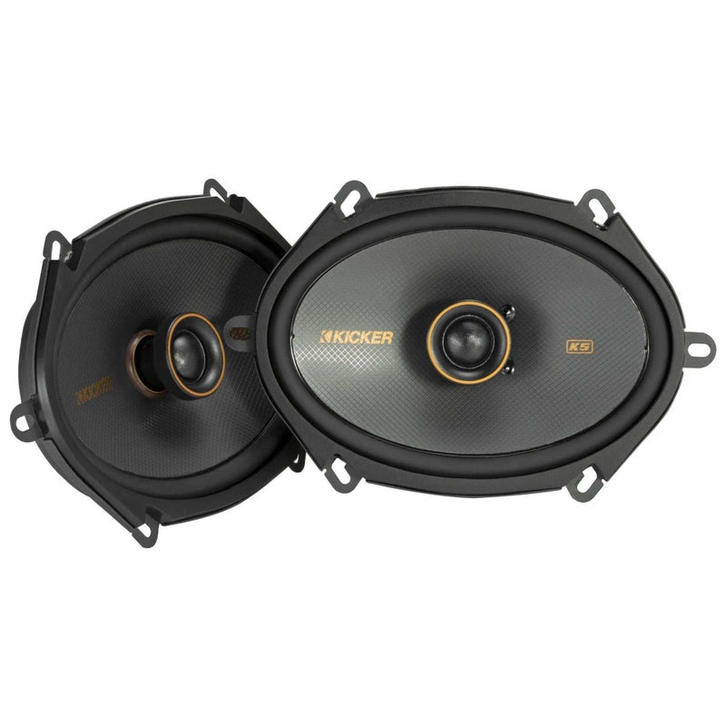 Kicker 51KSC6804 KS-Series 6x8 Coaxial Speakers with .75" tweeters, 4-Ohm, Pair - Image 1