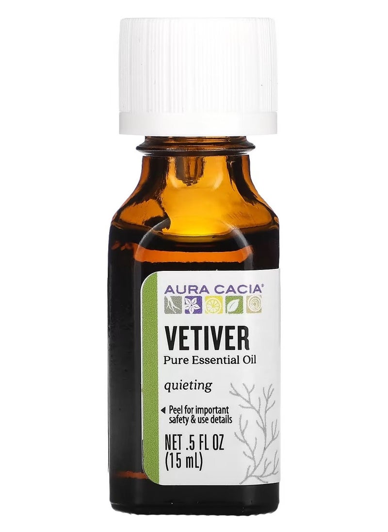 Aura Cacia Pure Essential Oil Vetiver 15 ml  - Image 1