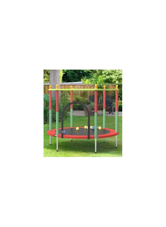 High-capacity indoor and outdoor trampoline with a safety net for fun and safe time.  - Image 2
