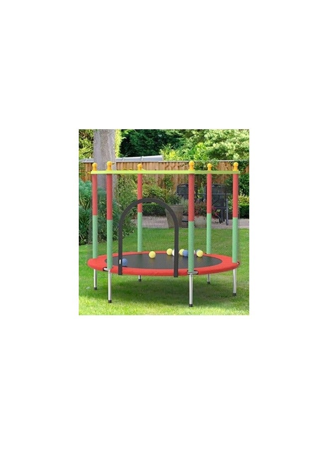 High-capacity indoor and outdoor trampoline with a safety net for fun and safe time.  - Image 3