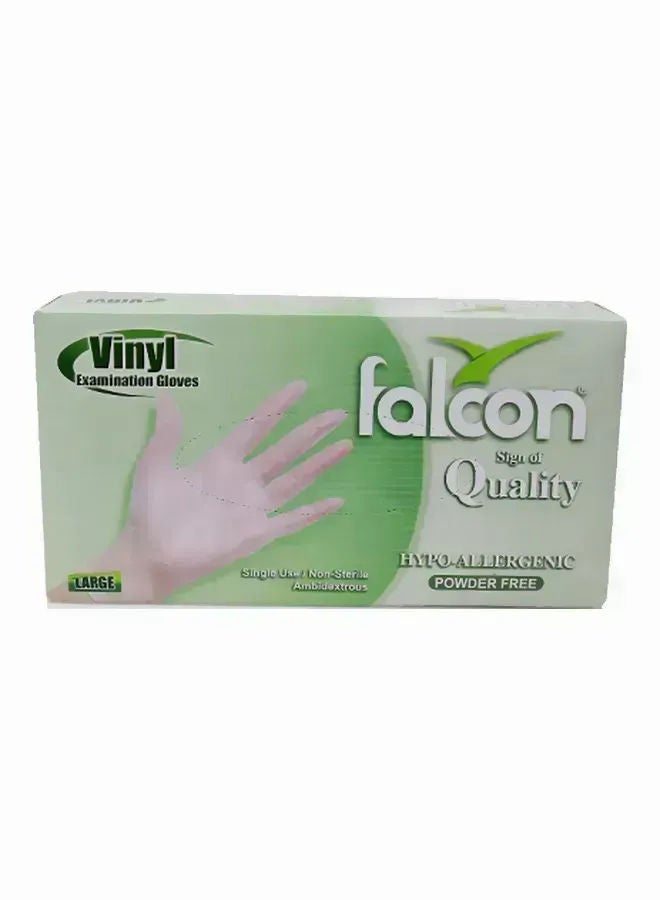 Falcon Powder Free Vinyl Gloves, L