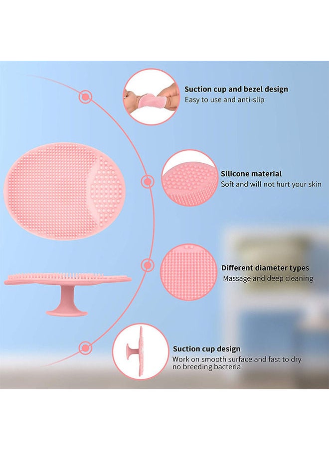 Depend - Silicone Face Cleansing Brush, 2Pcs Silicone Face Scrubber and 2Pcs Lip Exfoliating Brush for Sensitive Delicate Dry Skin Mini Exfoliator, Set of 4 - Image 1