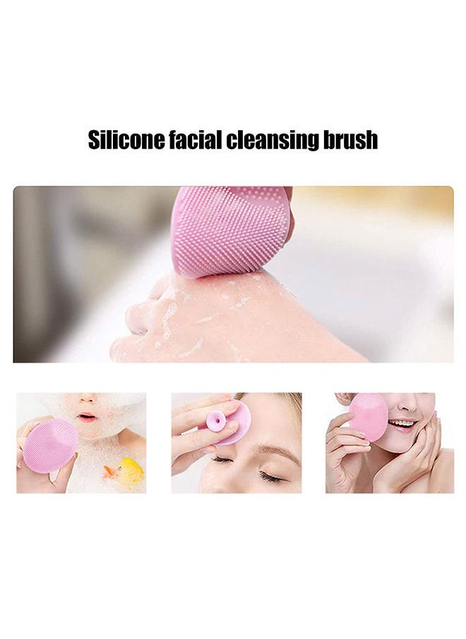 Depend - Silicone Face Cleansing Brush, 2Pcs Silicone Face Scrubber and 2Pcs Lip Exfoliating Brush for Sensitive Delicate Dry Skin Mini Exfoliator, Set of 4 - Image 1
