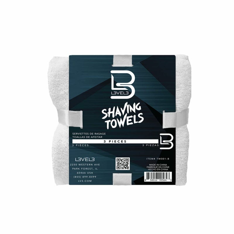 L3 Level 3 Face Towels  Barber and Salon Hair Stylist White Cotton Cloth  Soft Light and Absorbent