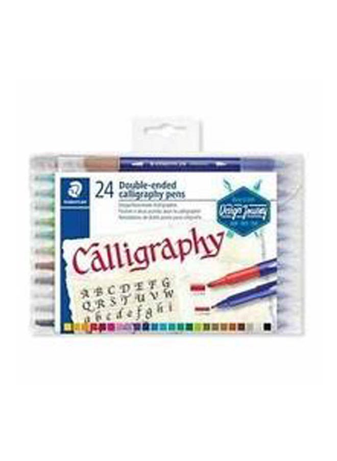 STAEDTLER Double-Ended Calligraphy Pens - 24 Colors Multicolour 