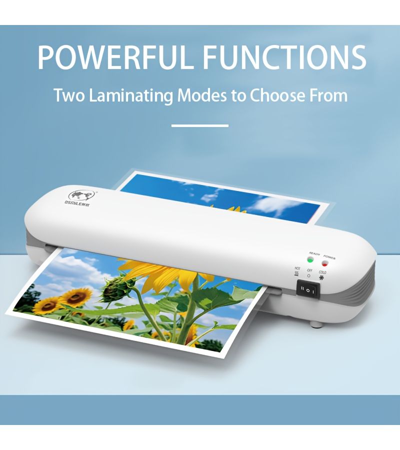 A4 Laminating Machine White Compact Photo Sealing Device Document Laminator Picture Laminator Home Laminating Equipment For Workplace School And Home Use - Image 3