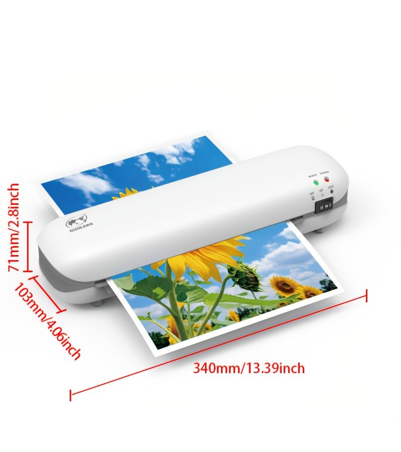 A4 Laminating Machine White Compact Photo Sealing Device Document Laminator Picture Laminator Home Laminating Equipment For Workplace School And Home Use - Image 2