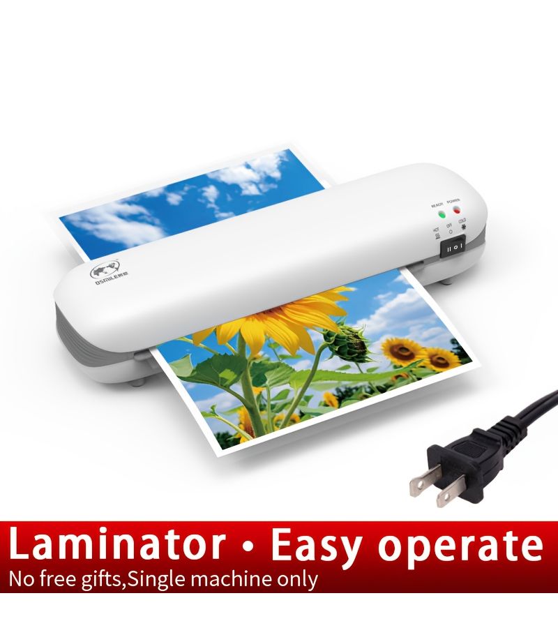 A4 Laminating Machine White Compact Photo Sealing Device Document Laminator Picture Laminator Home Laminating Equipment For Workplace School And Home Use - Image 5