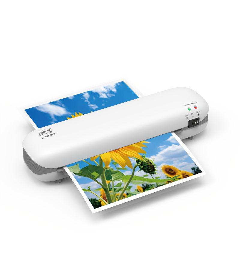 A4 Laminating Machine White Compact Photo Sealing Device Document Laminator Picture Laminator Home Laminating Equipment For Workplace School And Home Use - Image 1