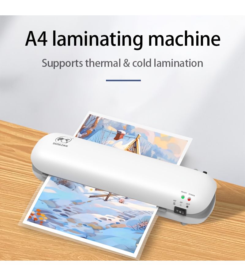 A4 Laminating Machine White Compact Photo Sealing Device Document Laminator Picture Laminator Home Laminating Equipment For Workplace School And Home Use - Image 4