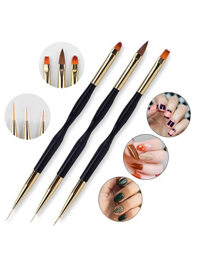 FULINJOY 5PCS Dotting Pens with 3 PCS Nail Painting Brushes, Double Ended Brush and Dotting Tool Kit, Nail Art Design Tools - Image 4