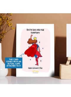 Oye Happy Oye Happy Women's Day Cape Card - Greeting Card for Women's Day - Women's Day Greeting for Mother, Sister, Wife, Girlfriend, Friend Colleague - Funny & Unique Women's Day Gift (Butterfly Card)  - Image 4