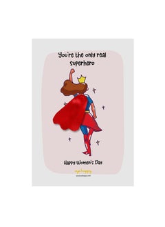 Oye Happy Oye Happy Women's Day Cape Card - Greeting Card for Women's Day - Women's Day Greeting for Mother, Sister, Wife, Girlfriend, Friend Colleague - Funny & Unique Women's Day Gift (Butterfly Card)  - Image 1
