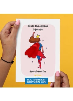 Oye Happy Oye Happy Women's Day Cape Card - Greeting Card for Women's Day - Women's Day Greeting for Mother, Sister, Wife, Girlfriend, Friend Colleague - Funny & Unique Women's Day Gift (Butterfly Card)  - Image 3