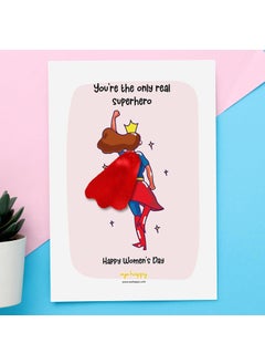 Oye Happy Oye Happy Women's Day Cape Card - Greeting Card for Women's Day - Women's Day Greeting for Mother, Sister, Wife, Girlfriend, Friend Colleague - Funny & Unique Women's Day Gift (Butterfly Card)  - Image 2