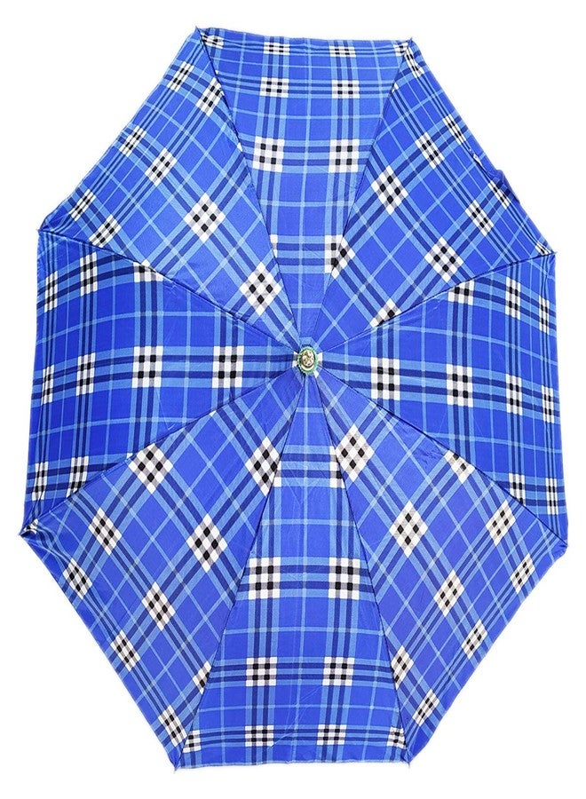 RAINPOPSON Umbrella for Women/Men/Girls Stylish Windproof 2 Fold Umbrella Combo Use for Rain & Summer (Multicolor & Blue Printed) - Set of 2 - Image 2