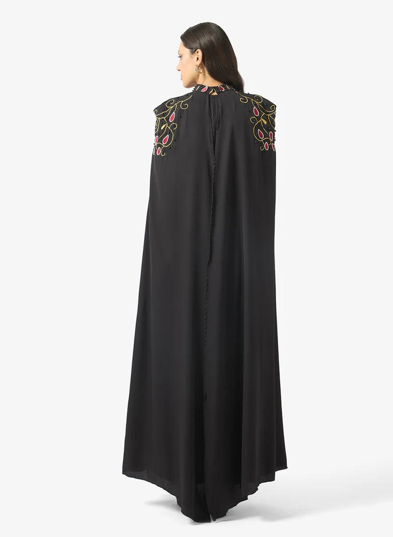 Hayas Closet Handwork And Pleated Design  At Front Section And  Stylish Sleeves  Dress