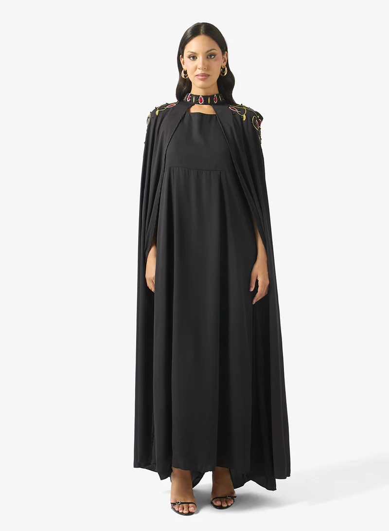 Hayas Closet Handwork And Pleated Design  At Front Section And  Stylish Sleeves  Dress