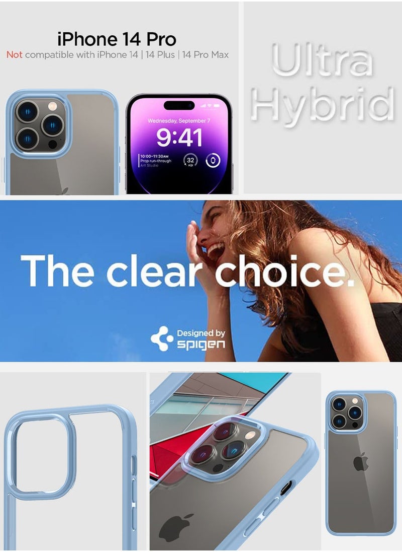Spigen - Ultra Hybrid iPhone 14 Pro Case Cover - Sierra Blue - Image 1