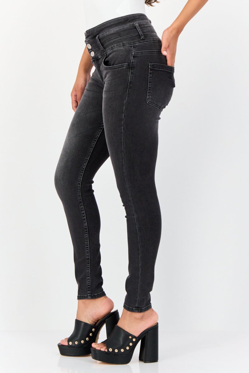 ONLY Women Skinny Fit High Waist Stretch Jeans, Grey - Image 2