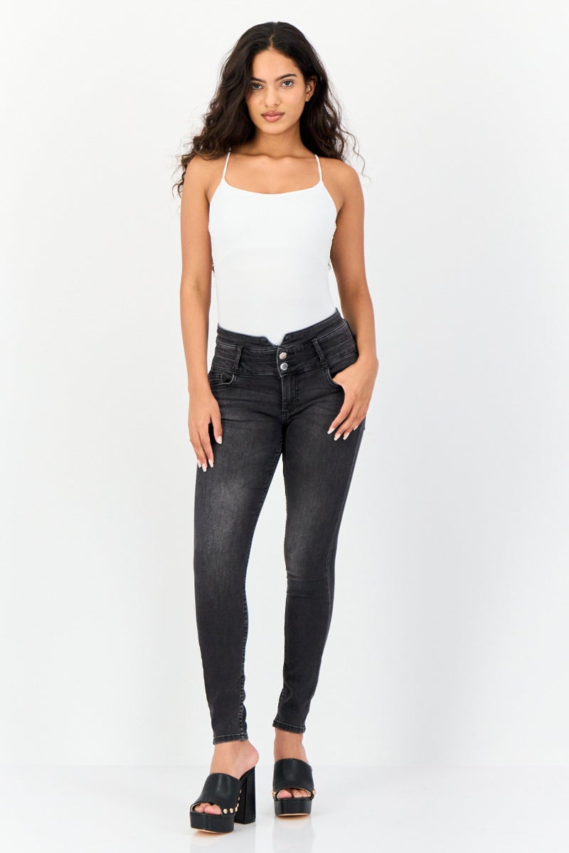 ONLY Women Skinny Fit High Waist Stretch Jeans, Grey - Image 4