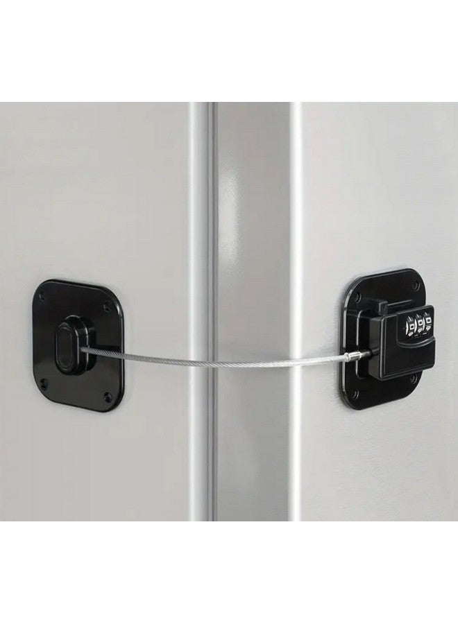 Inditradition Baby Safety Furniture Locks, Combination Number Lock Latches for Fridge, Cabinet, Almirah, Drawers | Double Sided 3M Tape (Pack of 2, Black) - Image 2