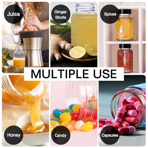 NAWORLI 4 OZ Glass Shot Bottles with Caps, 12 Pack 120 ML Empty Juicing Bottles with Screw Lids and Labels, Reusable Airtight Glass Jars for Juice, Ginger, Wellness Shots - Image 5