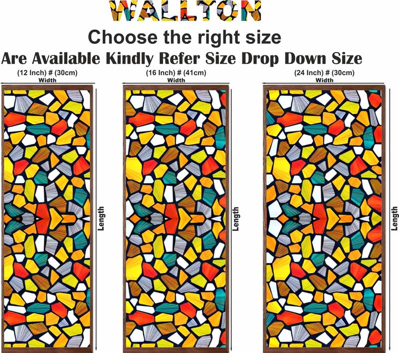 WALLTON Self Adhesive Window Film - Frosted Privacy Glass Vinyl for Doors, Bathrooms, Home - Decorative Sticker Wallpaper Sheet (Shinny Stone, 24x300 Inch) - Image 2