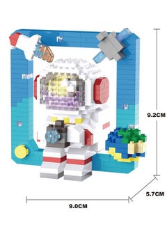 LELE BROTHER 396-Piece Photo Frame Astronaut Mini Blocks Building Sets, Micro Stacking Blocks Sets Toy with LED Light, Brick Construction Series Assembling Building Blocks Intelligent Development Toys  - Image 2