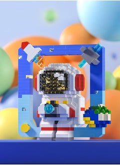 LELE BROTHER 396-Piece Photo Frame Astronaut Mini Blocks Building Sets, Micro Stacking Blocks Sets Toy with LED Light, Brick Construction Series Assembling Building Blocks Intelligent Development Toys  - Image 3