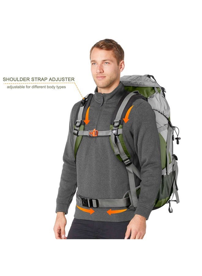 Loowoko 50L Hiking Backpack, Waterproof Camping Essentials Bag with Rain Cover, 45+5 Liter Lightweight Backpacking Back Pack - Image 4