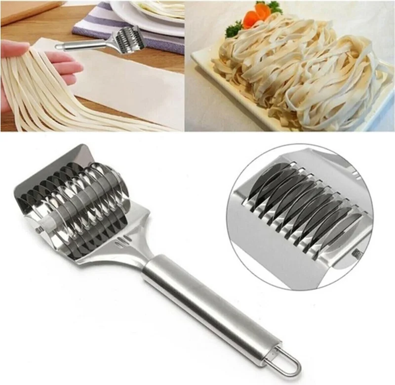 رويالكس Stainless Steel Dough Cutting Apparatus with Metal Handle