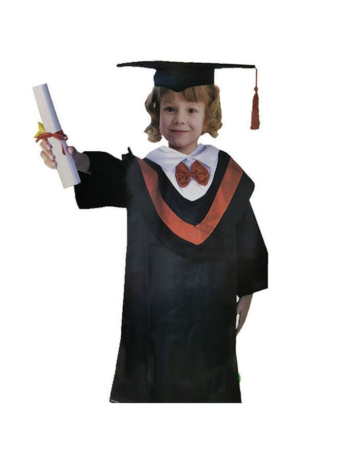 NIBEMINENT Graduation Cotton-Polyester Costume With Black Gown And Cap For Kids, 45.1 x 16.9 22.4inch  - Image 1