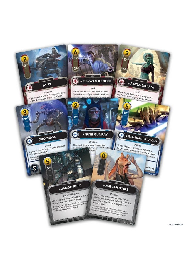 Fantasy Flight Games Star Wars: The Deckbuilding Game: The Clone Wars Edition - Intense Galactic Battle Card Game, Strategy Game for Kids and Adults, Ages 12+, 2 Players, 30 Minute Playtime, Made - Image 2