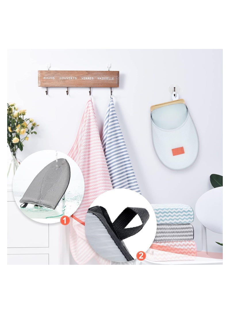 Excefore 【2 Style】Round ironing board holder, 8.58 x 5.7 x 1.1 in, Pointed ironing board holder, 9.8 x 5.9 x 1.1 in; The pointed small iron board is applied to ironing collar and sleeves, while the round small - Image 3
