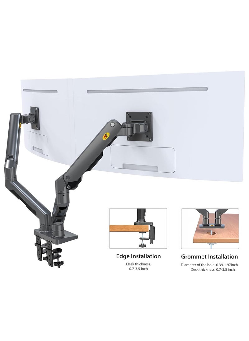 NB NORTH BAYOU - Dual-screen monitor stand G75 computer display stand arm horizontal and vertical screen desktop rotating base stand - Image 1