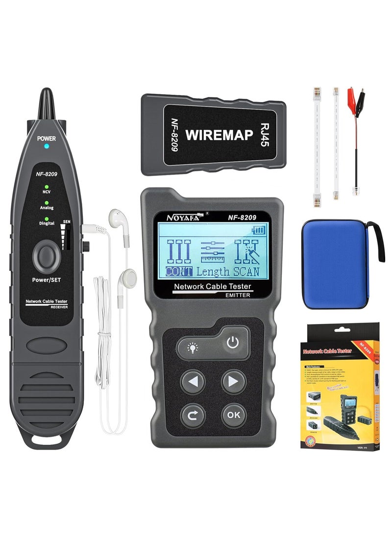 NOYAFA Advanced Network  With PoE& NCV & Lamp For CAT5e/CAT6/CAT6a, Multifunction Wire Tracker Cable Tester For Tracker Underground Telephone Line Finder Tool Home Repair  - Image 1