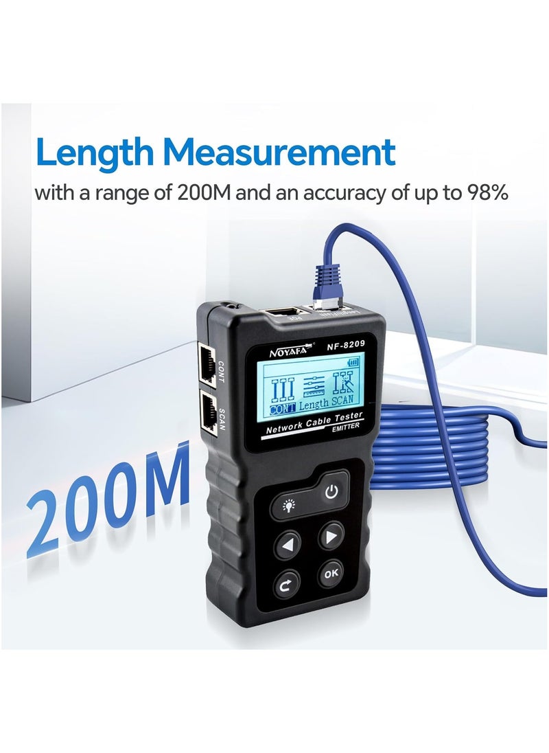 NOYAFA Advanced Network  With PoE& NCV & Lamp For CAT5e/CAT6/CAT6a, Multifunction Wire Tracker Cable Tester For Tracker Underground Telephone Line Finder Tool Home Repair  - Image 5