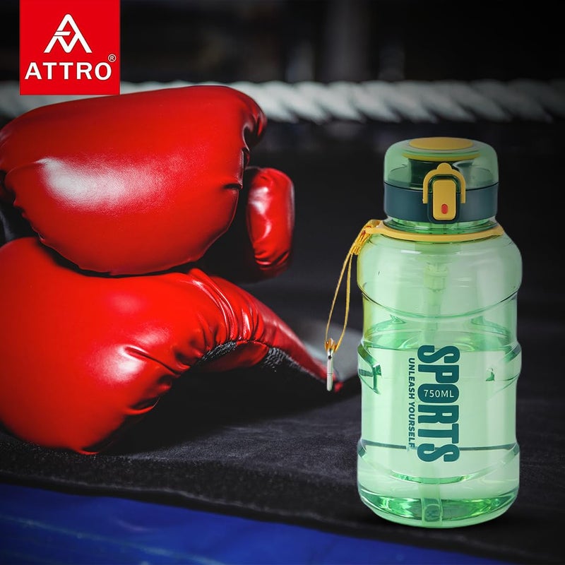 ATTRO Pro Sip 750ml Bottle Stylish & Functional Comes with flip top lid & Straw Easy to Carry with Hand Strap, BPA Free, Leakproof Perfect for Gym Workout,Sports,School & Outdoor- Forest Green - Image 5