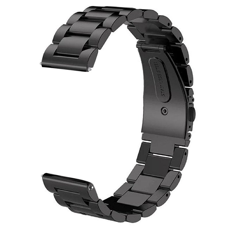 V-MORO Compatible with Samsung Gear S3 Frontier Bands/Galaxy Watch 3 45mm/Galaxy Watch 46mm(2019),22mm Solid Stainless Steel Metal Business Bracelet Strap Black(Not for galaxy watch 4 classic 46mm) - Image 1