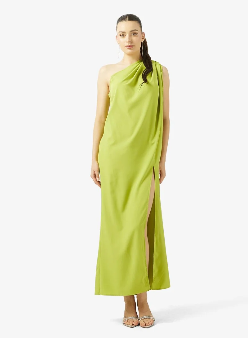 Ginger One Shoulder Resort Dress with Slit