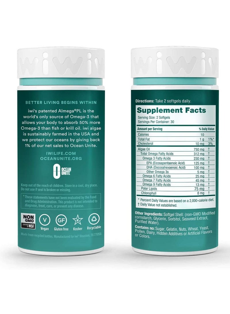 إيوي Iwi Omega 3 Mini لدعم صحة القلب ونمو الدماغ وتقوية العظام والمفاصل وصحة العين ، 30 يومًا - Image 2