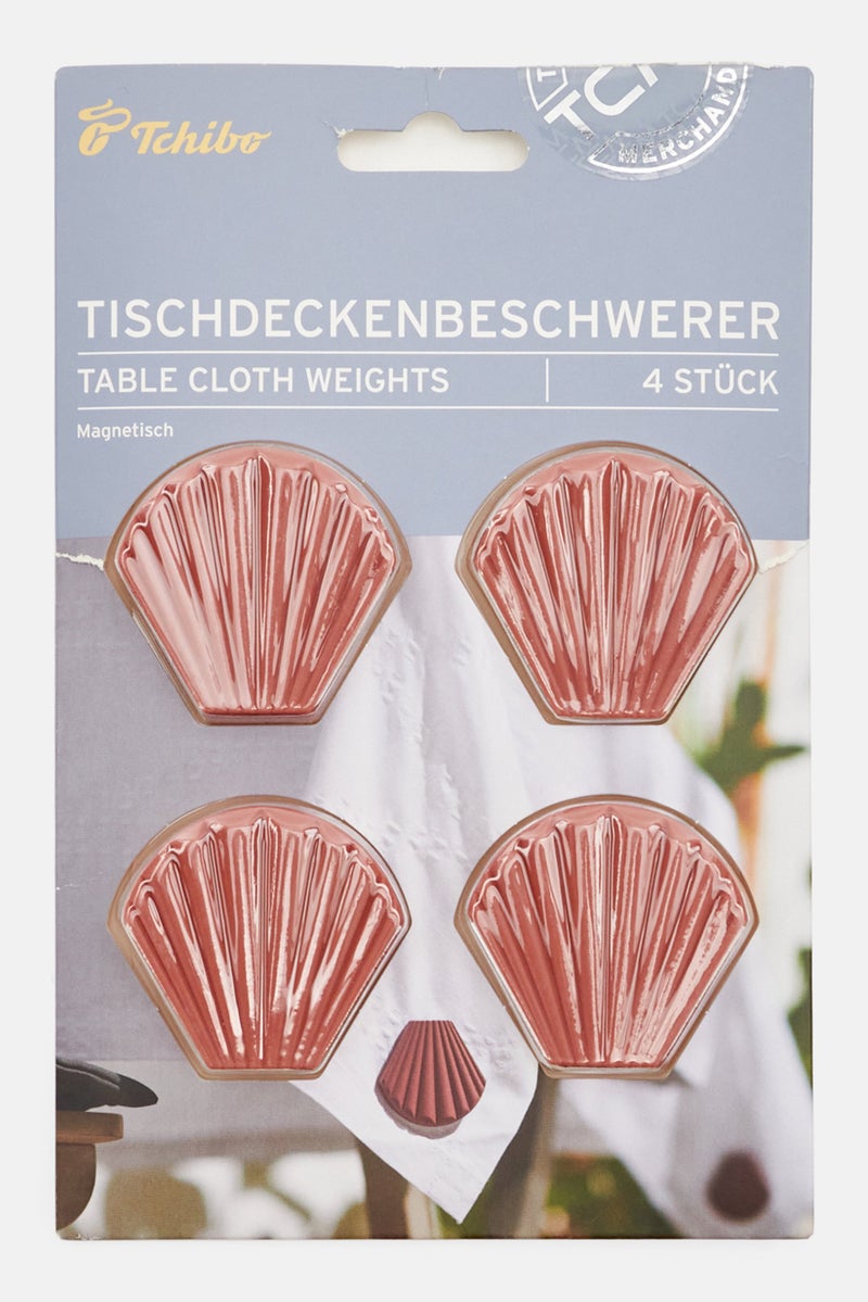 Tchibo 4 Pieces Magnetic Table Cloth Weights, Brown  - Image 2