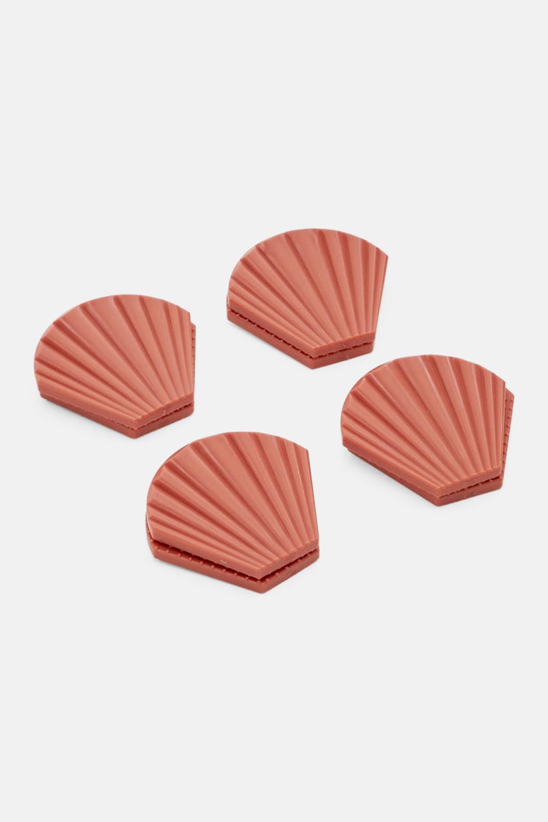 Tchibo 4 Pieces Magnetic Table Cloth Weights, Brown  - Image 3