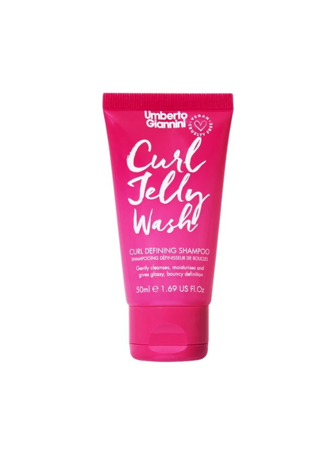 Umberto Giannini Mini Curl Jelly Wash Shampoo for Travel - Gentle, Low-Lather Formula Cleanses & Hydrates Curls on the Go (50 ml) - Image 1