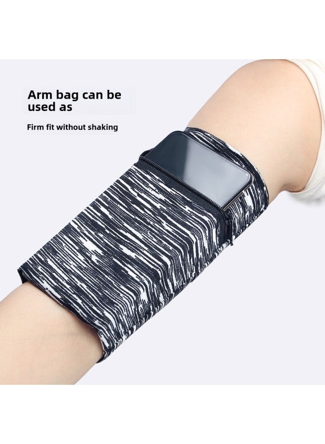 Generic Style Running Mobile Phone Arm Bag Men's And Women's Fitness Wrist Bag Outdoor Sports Arm Bag Sweat-wicking Breathable Bracelet Bag-Color:Coffee-Capacity:Trumpet  - Image 5
