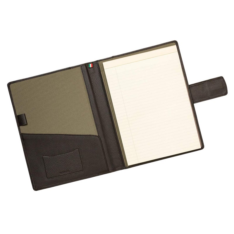 Maruse Italian Leather Executive Padfolio, Folder Organizer with Magnetic Closure and Writing Pad, Handmade in Italy, Dark Green - Image 2